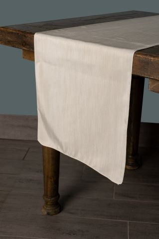 Shantung Ivory table runner